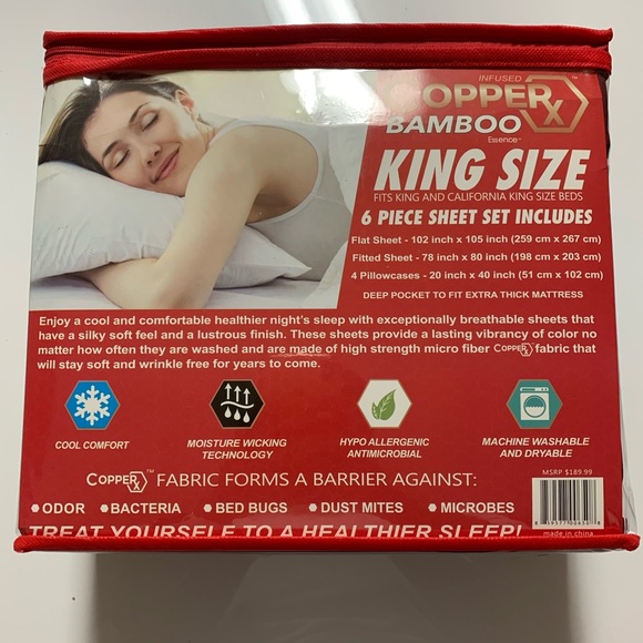 Copper X Bamboo Sheet Set - Picture 2 of 2